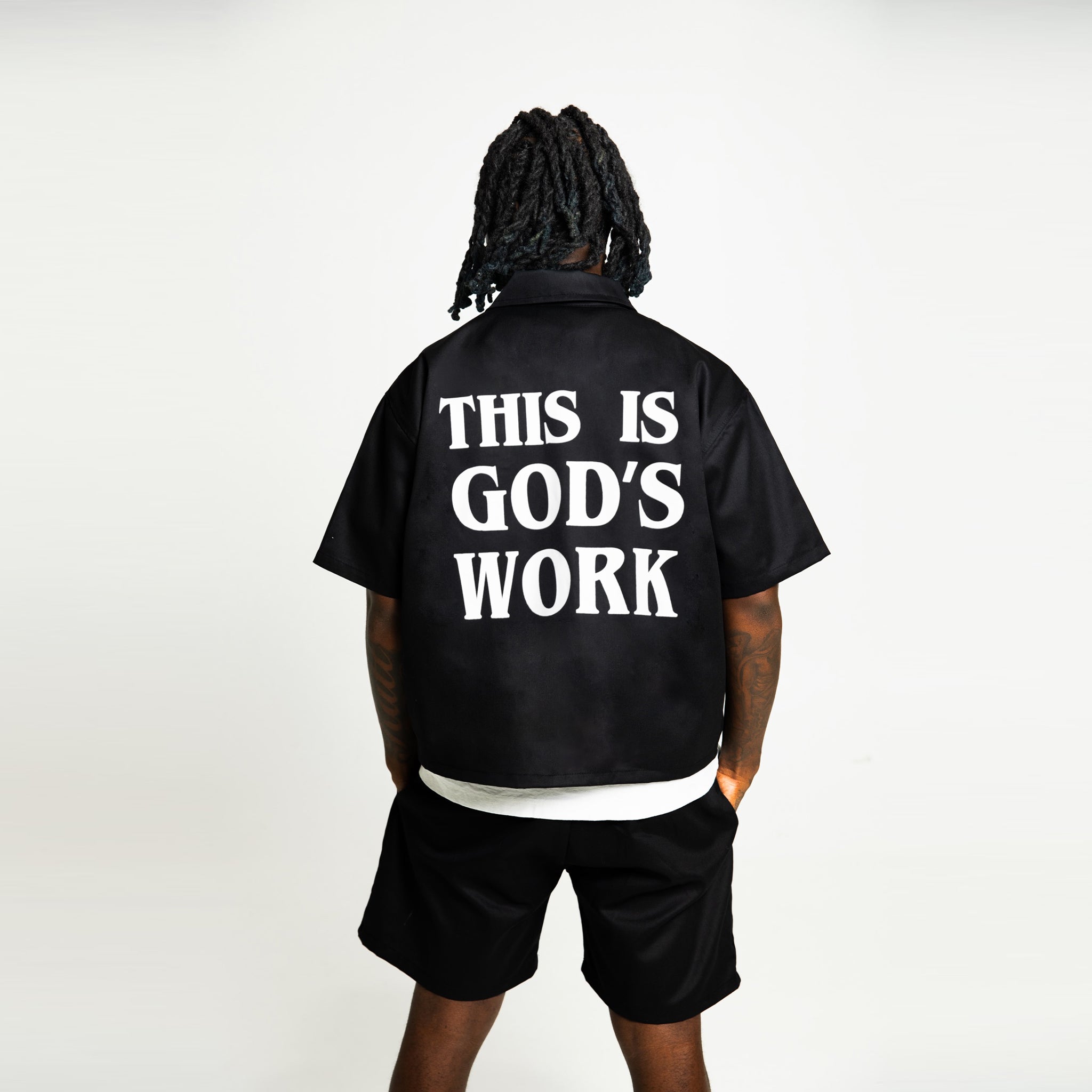 This Is God's Work Workwear Top- Black