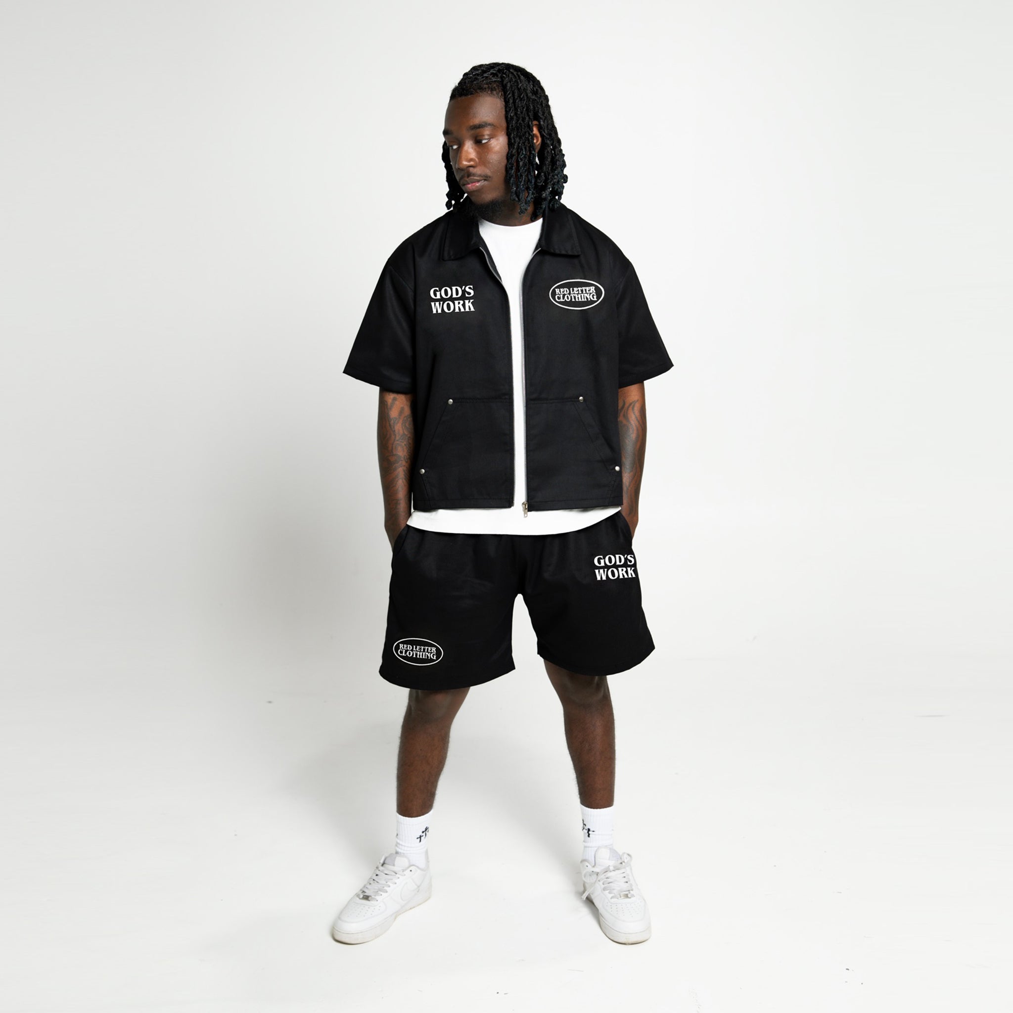 This Is God's Work Workwear Top- Black
