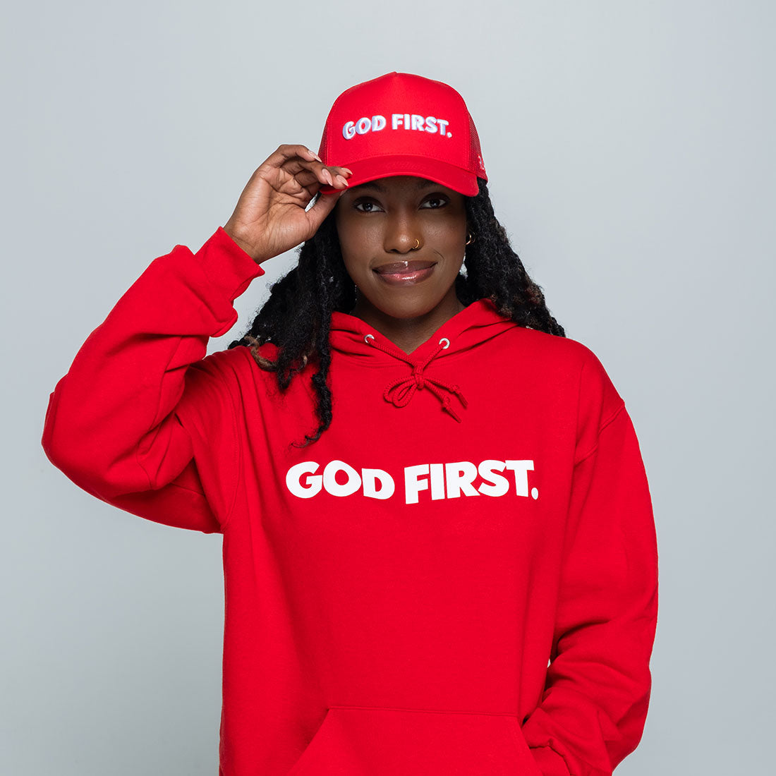 God First Hoodie - Black on Black – Red Letter Clothing