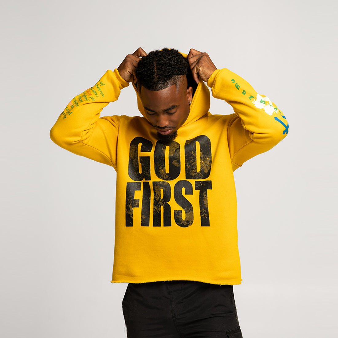 God First Bloom Hoodie- Yellow