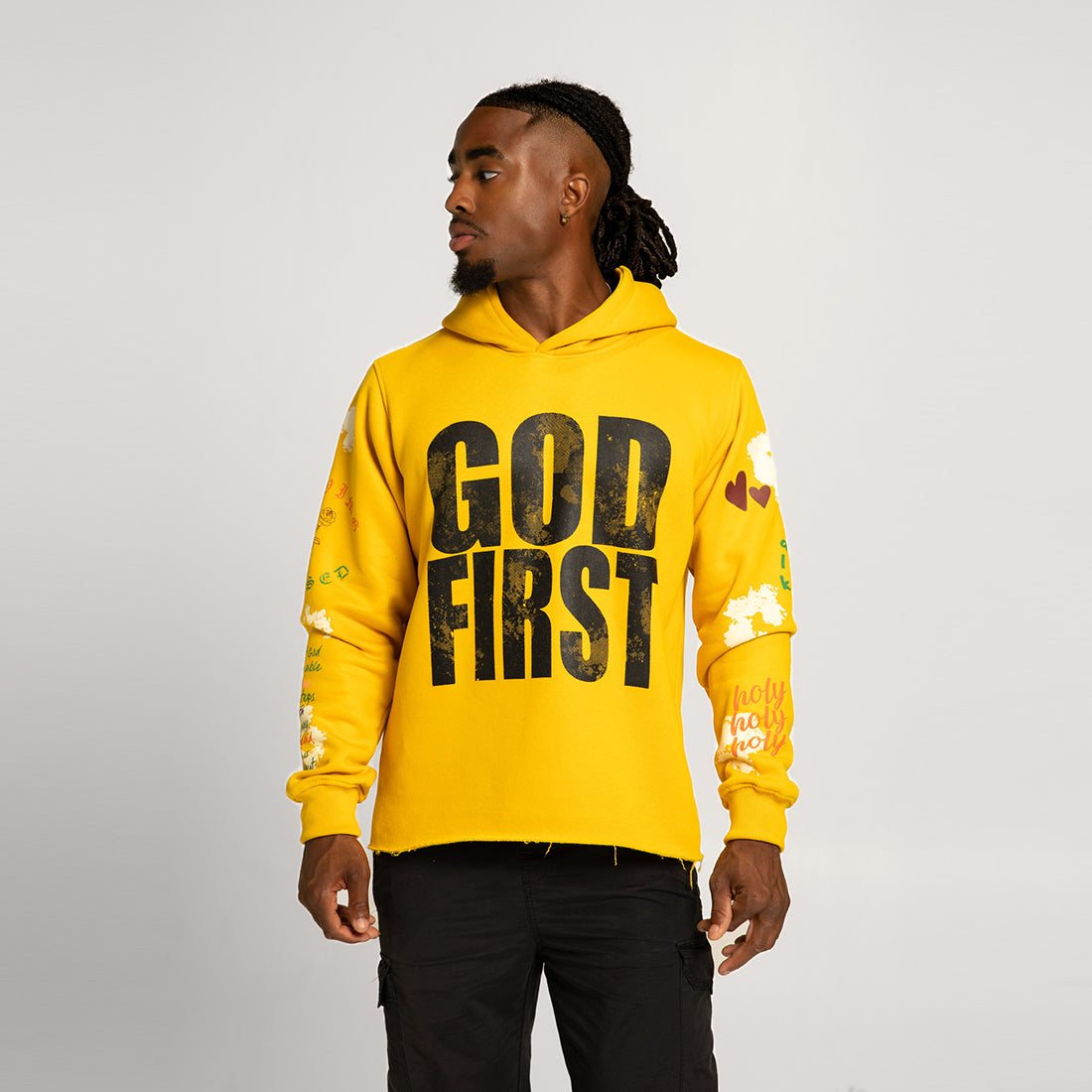 God First Bloom Hoodie- Yellow