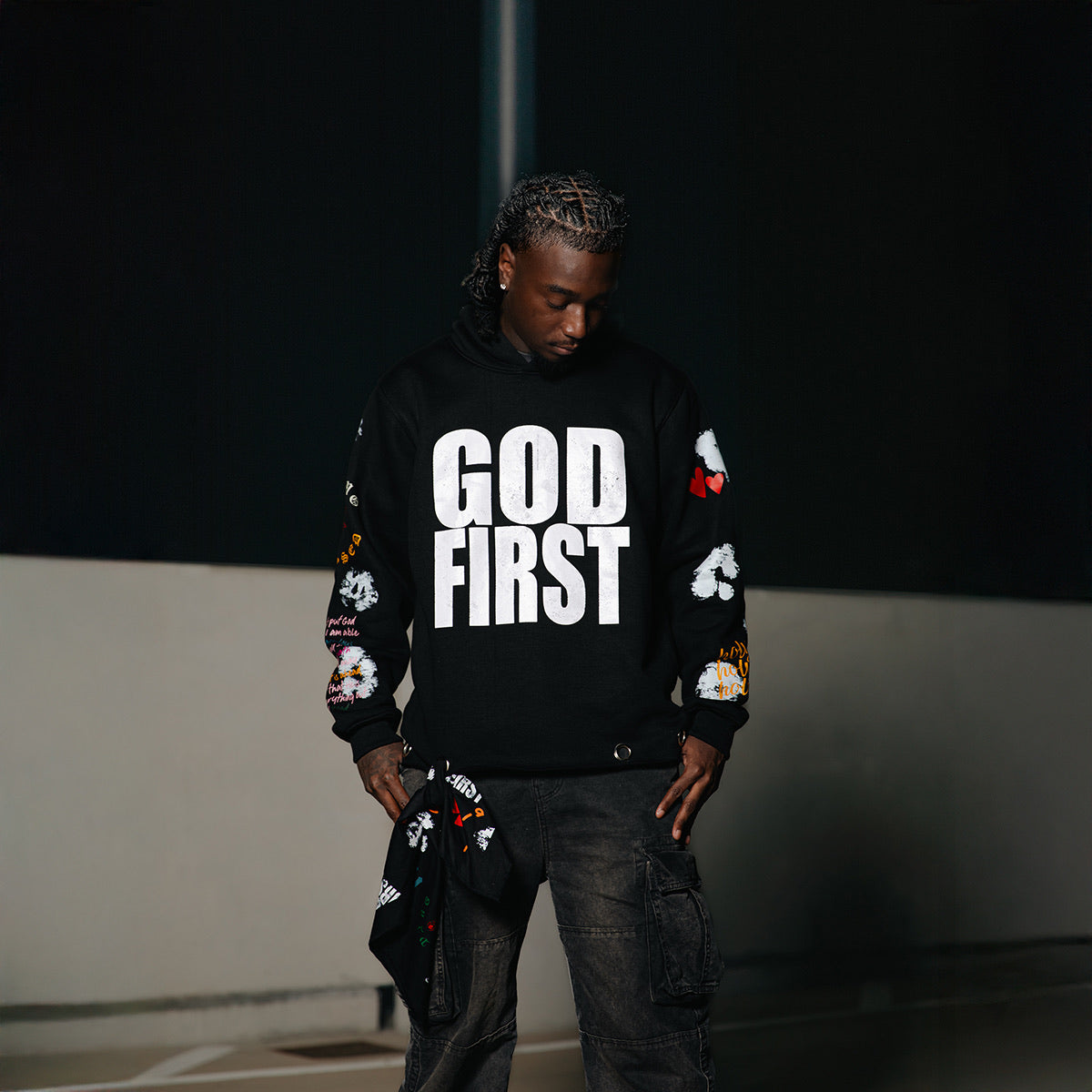 God First Grommet Pullover + Handkerchief