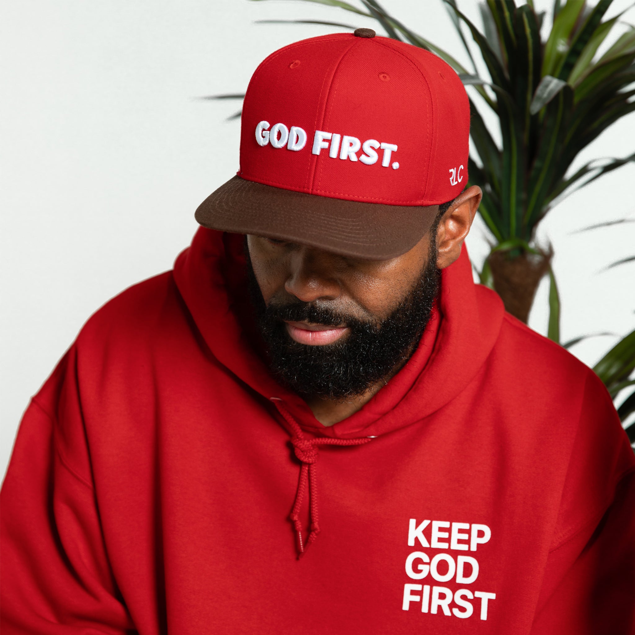 Keep God First Hoodie- Red