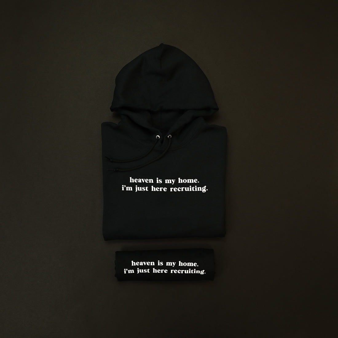Heaven is my Home Hoodie - Black/White (ONE LEFT)