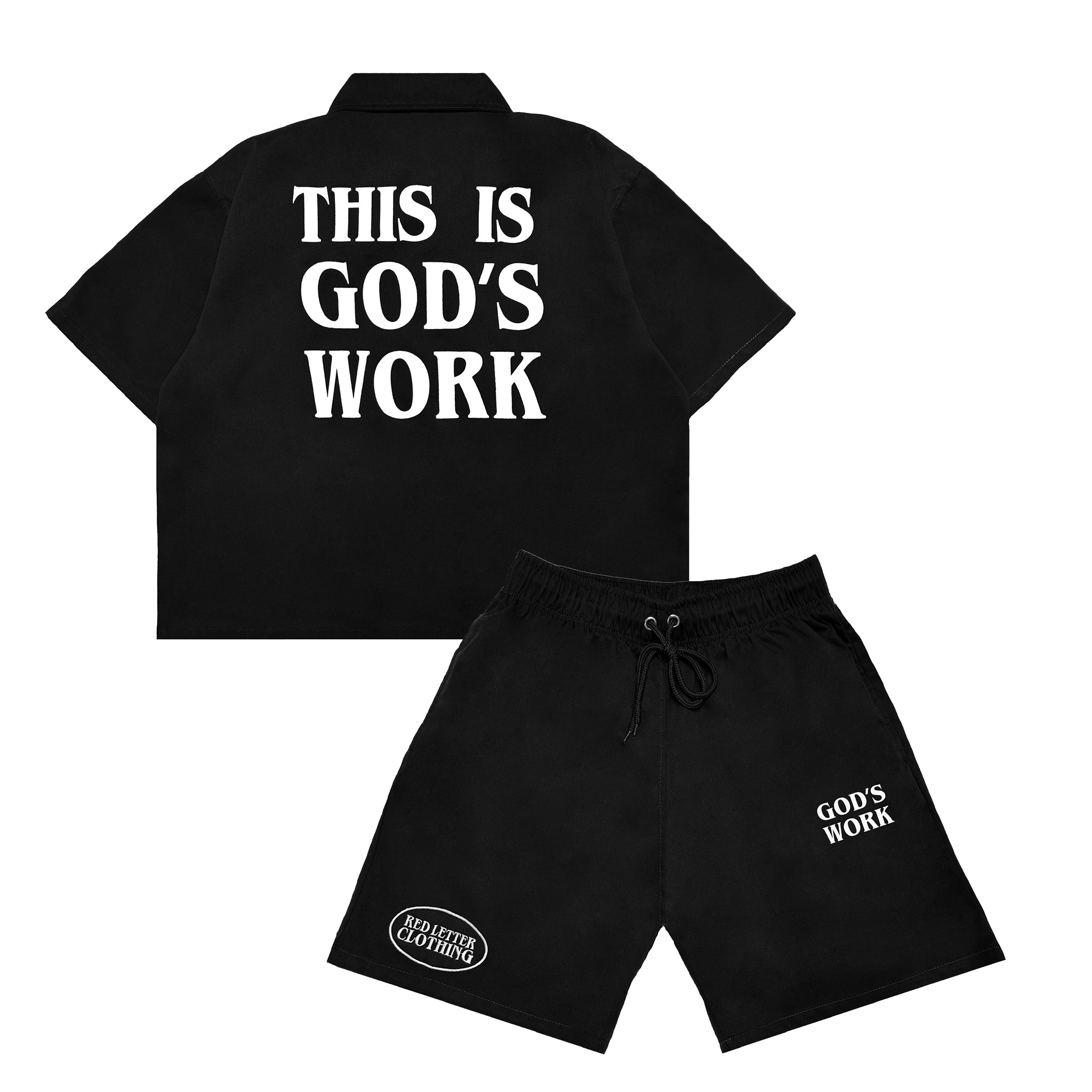 This is God's Work Workwear Set- Black