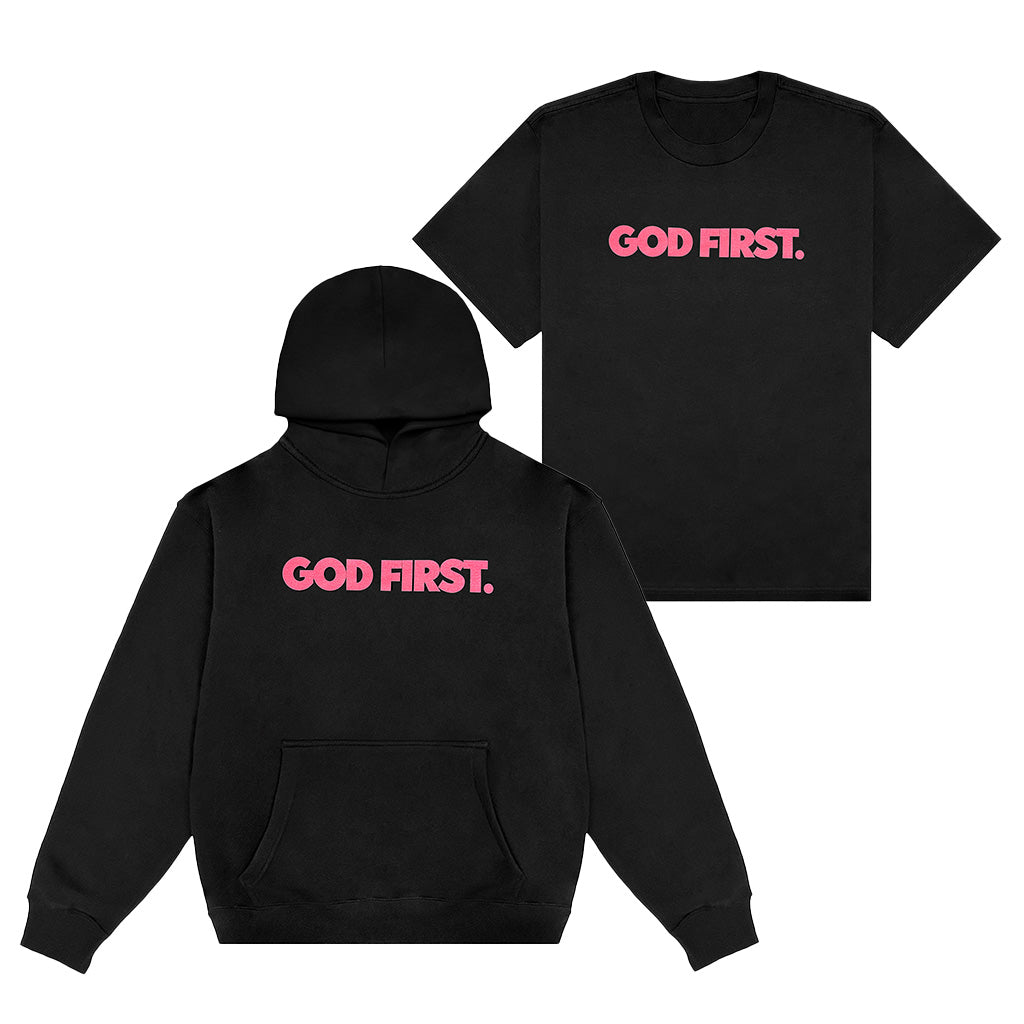 God First Hoodie + Free Tee (Breast Cancer Awareness Edition)