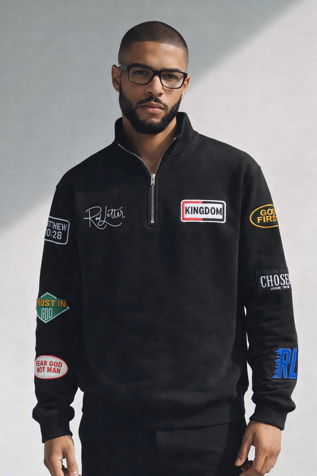 Kingdom Patchwork Quarter Zip