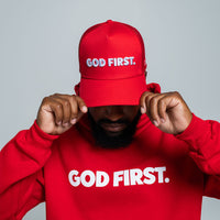 God First Hoodie - Black on Black – Red Letter Clothing