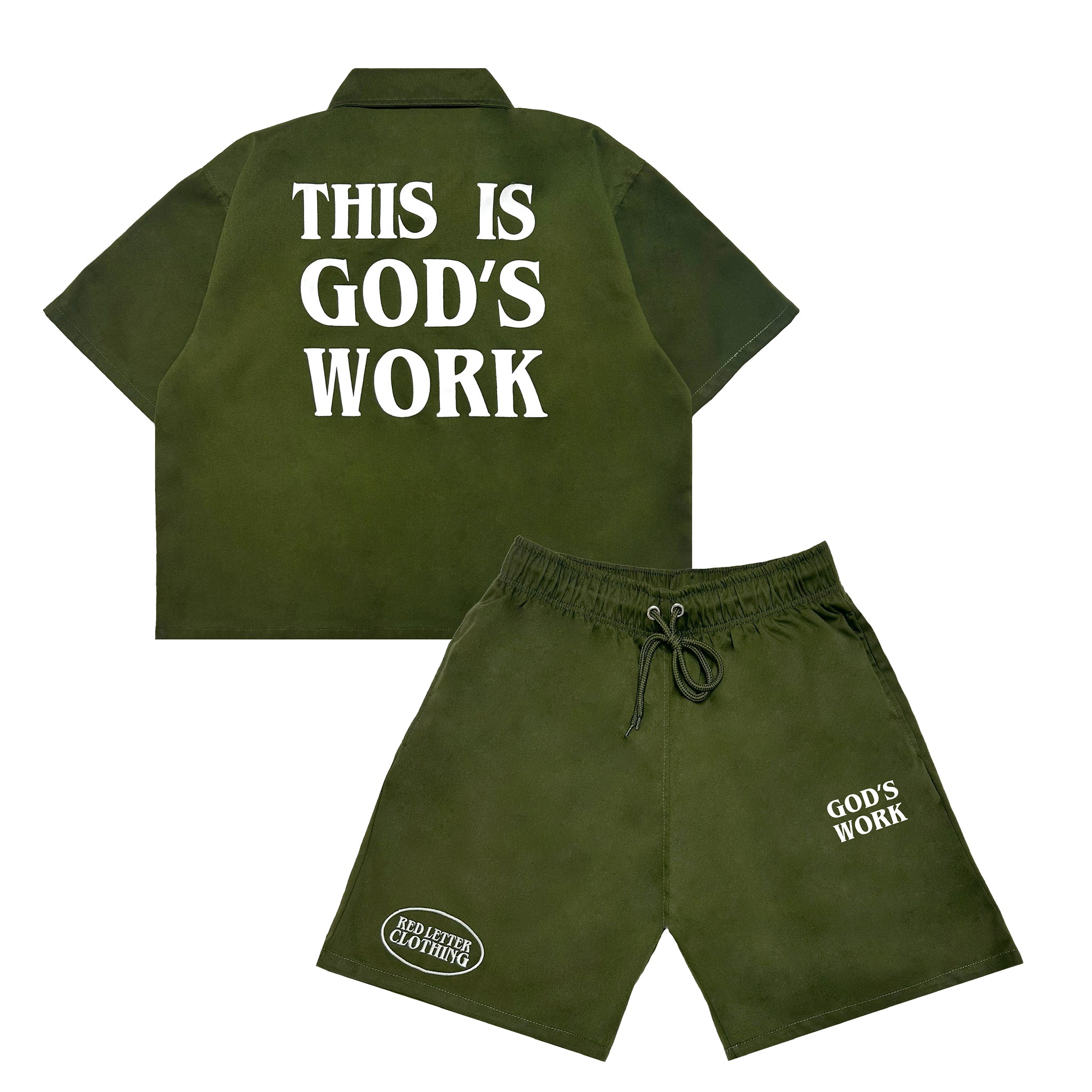 This is God's Work Workwear Set- Green