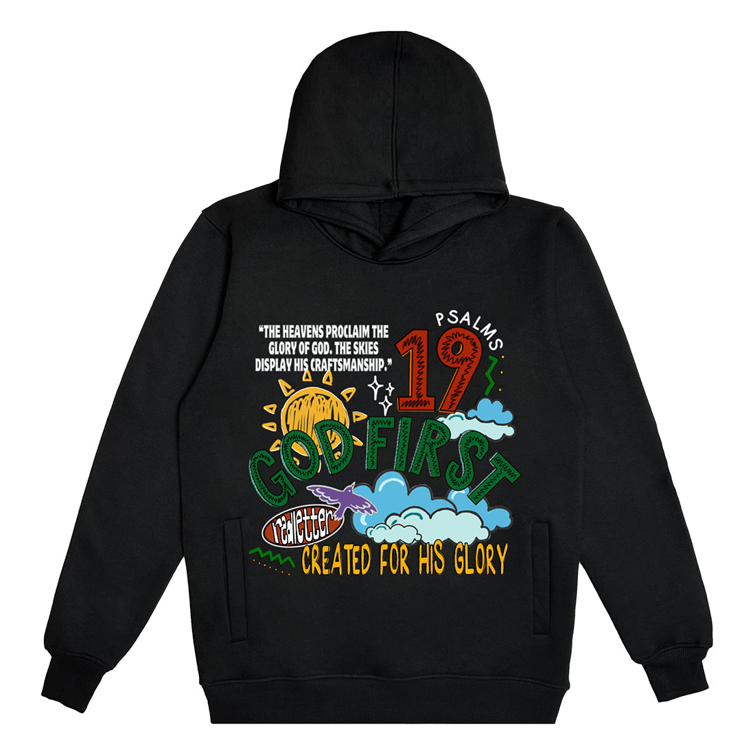 Psalm 19 Hoodie- Black