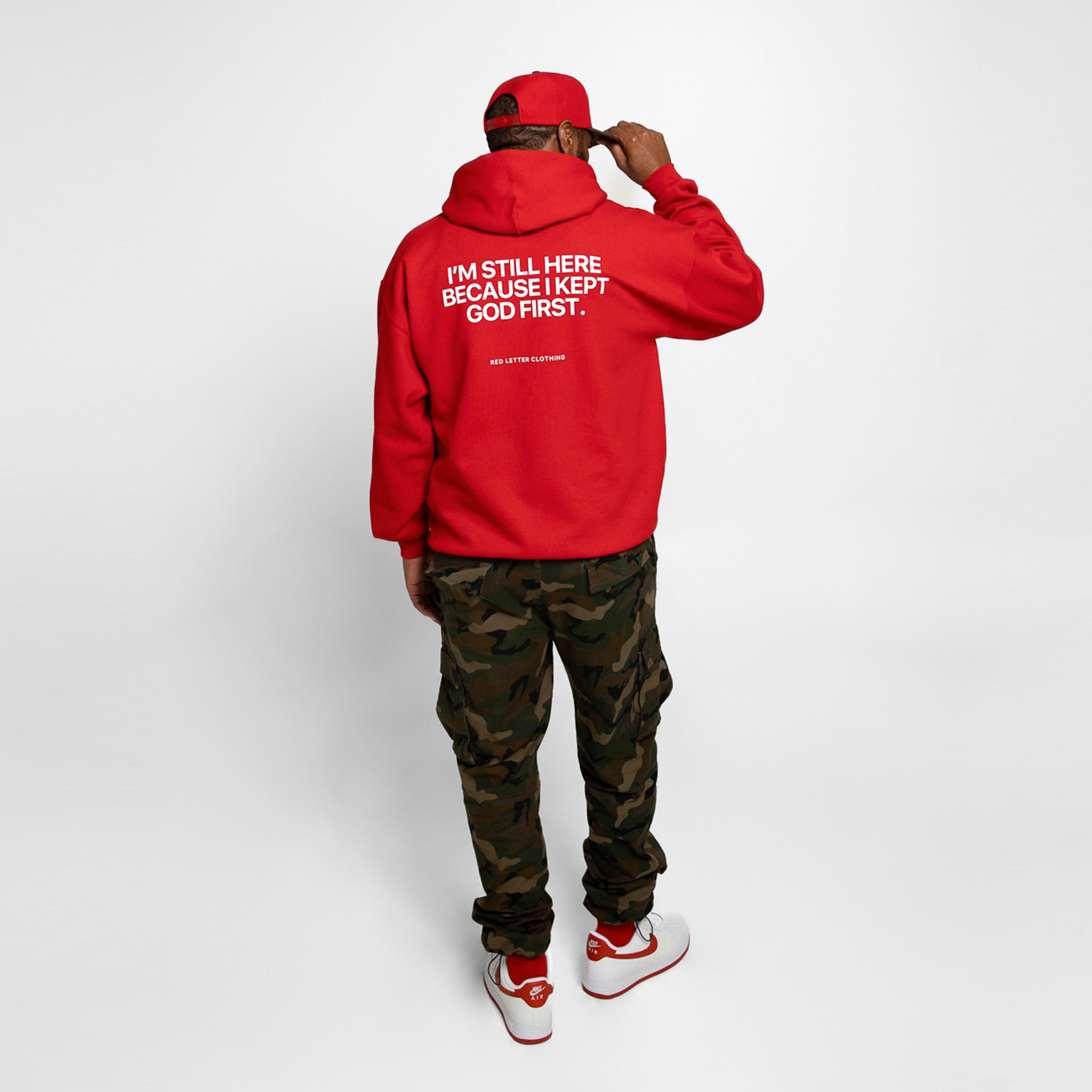 Keep God First Hoodie- Red