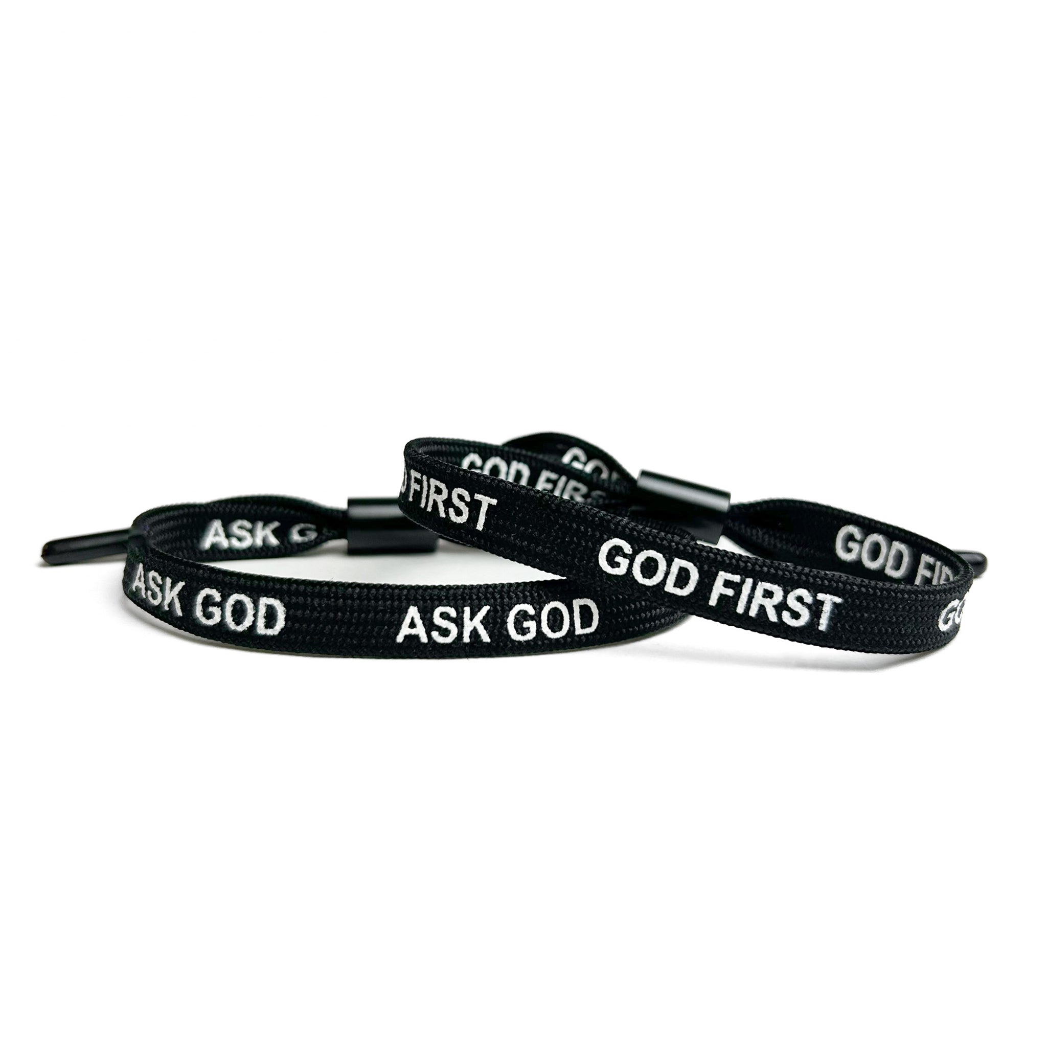 God First & Ask God Shoelace Bracelet Bundle