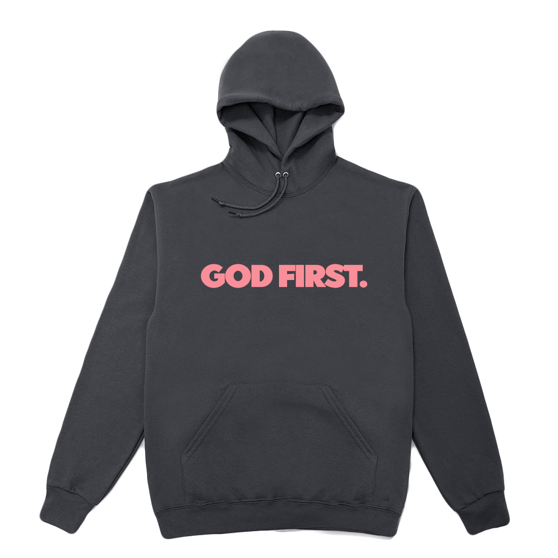 God First Hoodie - Gray & Pink