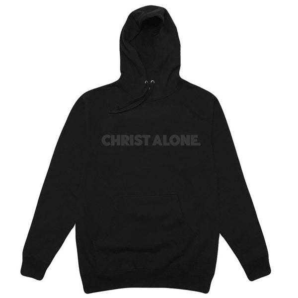 Christ Alone Hoodie - Black on Black