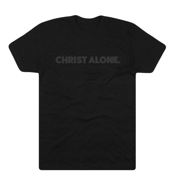 Christ Alone Tee - Black on Black