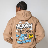 Heaven is my Home Luxury Graphic Hoodie - Deep Tan