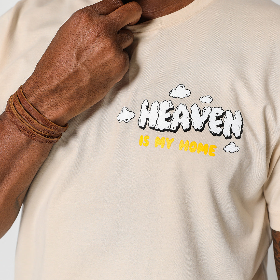 Heaven Is My Home Luxury Tee - Tan